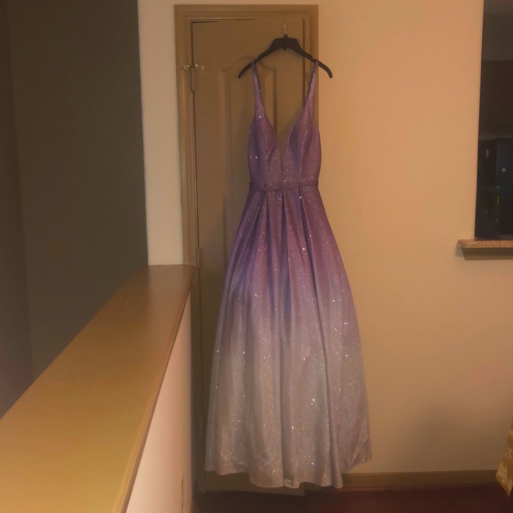 Purple ombré prom dress